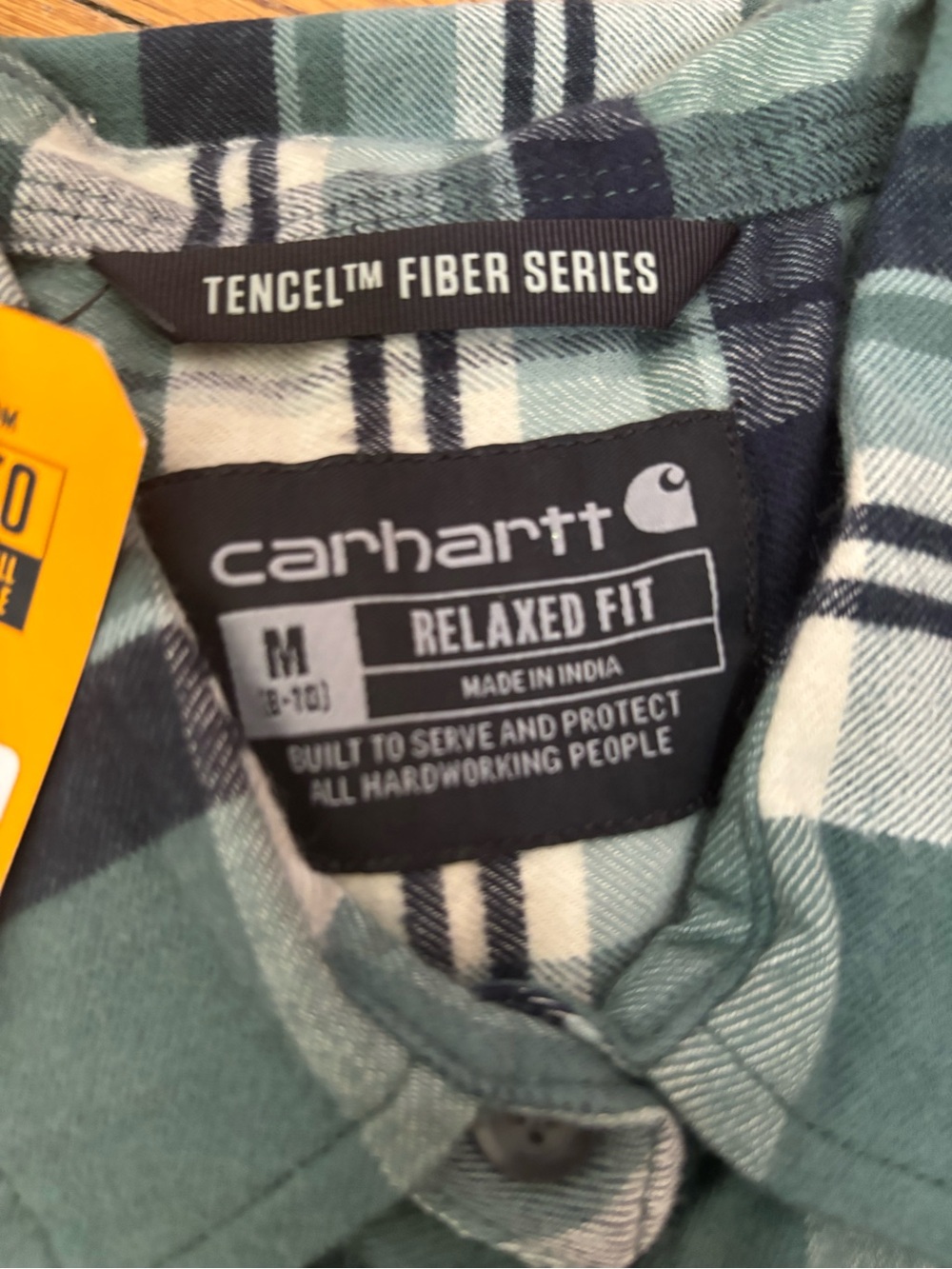 NEW Carhartt Green Plaid Tencel Shirt Women’s Medium NWT